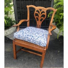 Antique Early American Country Fruitwood Arm Chair - 1642198