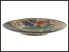 Antique Early Meiji Japanese Cloisonne Enamel Plate with Geometric Patterns - 3903467