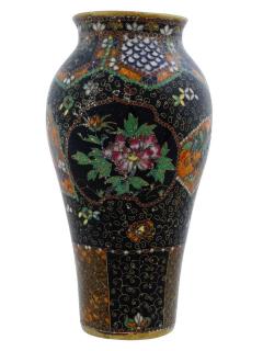 Antique Early Meiji Japanese Cloisonne Enamel Translucent Vase - 4211930