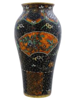 Antique Early Meiji Japanese Cloisonne Enamel Translucent Vase - 4211932