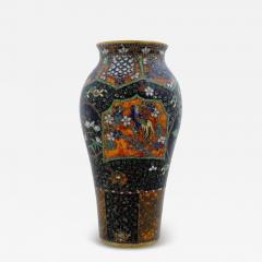 Antique Early Meiji Japanese Cloisonne Enamel Translucent Vase - 4213962
