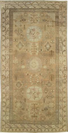 Antique Earth Tone Khotan Carpet - 1087756