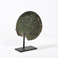 Antique Eastern Mediterranean Patinated Copper Bowl on Museum Stand - 4745257