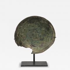 Antique Eastern Mediterranean Patinated Copper Bowl on Museum Stand - 4746375