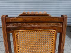Antique Eastlake Carved Walnut and Cane Parlor Chair - 4215268