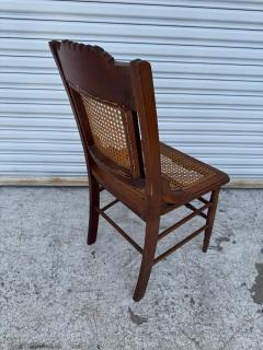 Antique Eastlake Carved Walnut and Cane Parlor Chair - 4215301