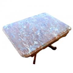 Antique Eastlake Walnut Marble Top Coffee Table - 2496608