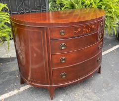 Antique Edwardian Inlaid English Demilune Cabinet Commode - 1621783