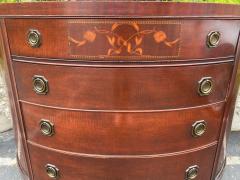 Antique Edwardian Inlaid English Demilune Cabinet Commode - 1621788