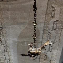 Antique Elegance Hanging Bird Feeder Oil Lamp in Bronze - 3158973