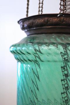Antique Emerald Glass Lantern - 3275661