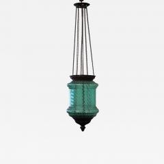 Antique Emerald Glass Lantern - 3281680