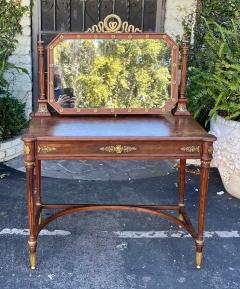 Antique Empire Gilt Bronze Mounted Mahogany Vanity Desk Writing Table - 2326763