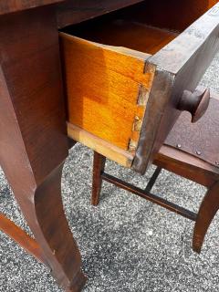 Antique Empire Revival Burl Walnut Tri fold Mirror Vanity and Chair - 4513119