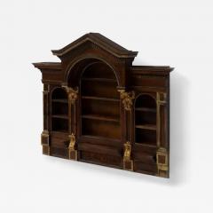 Antique Empire style wall mounted bookcase cabinet - 3681891