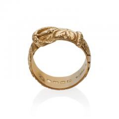 Antique English 18K Gold Buckle Ring - 3606787