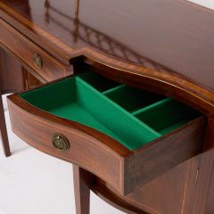 Antique English 19th Cent George III Inlaid Sideboard w Removable Brass Gallery - 4705890