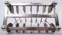 Antique English Art Deco Silverplate Novelty Tennis Racket Toast Rack - 4533395