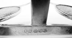 Antique English Art Deco Silverplate Novelty Tennis Racket Toast Rack - 4533396