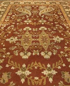 Antique English Axminster Abstract Bold Handwoven Wool Rug - 2450106