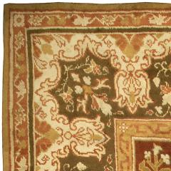 Antique English Axminster Abstract Bold Handwoven Wool Rug - 2450107