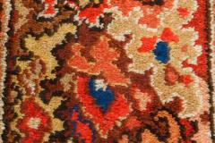 Antique English Axminster Colorful Abstract Handmade Wool Runner - 2450088