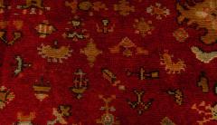 Antique English Axminster Red Handmade Wool Rug - 2450306
