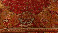 Antique English Axminster Red Handmade Wool Rug - 2450309