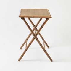 Antique English Bamboo Folding Side Table - 4022993