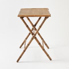 Antique English Bamboo Folding Side Table - 4022994