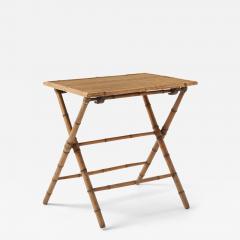 Antique English Bamboo Folding Side Table - 4036599