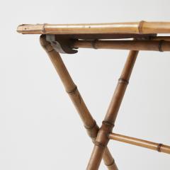 Antique English Bamboo Folding Side Table - 4437335