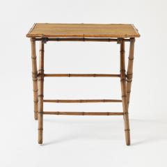 Antique English Bamboo Folding Side Table - 4437342