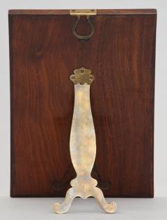 Antique English Brass Inlaid Traveling Mirror - 1617554