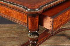 Antique English Burr Walnut Inlaid Writing Table c1880 - 2018900
