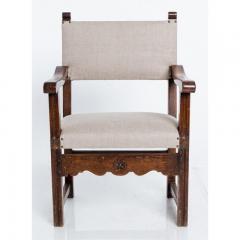 Antique English Country Armchairs with Floral Carvings - 1550082