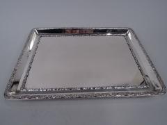 Antique English Edwardian Classical Sterling Silver Rectangular Tray - 3764994