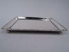 Antique English Edwardian Classical Sterling Silver Rectangular Tray - 3764995