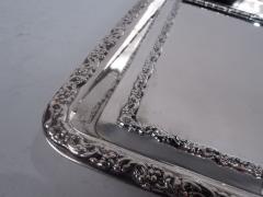 Antique English Edwardian Classical Sterling Silver Rectangular Tray - 3764997