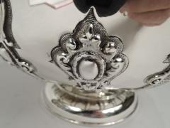 Antique English Edwardian Georgian Sterling Silver Monteith Bowl - 3753769
