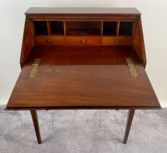 Antique English Edwardian Mahogany Inlaid Secretary Slant Front Desk Chair - 3441336