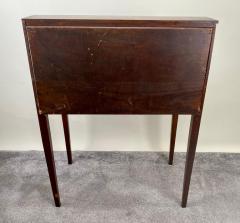 Antique English Edwardian Mahogany Inlaid Secretary Slant Front Desk Chair - 3441337