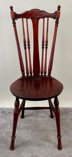 Antique English Edwardian Mahogany Inlaid Secretary Slant Front Desk Chair - 3441339