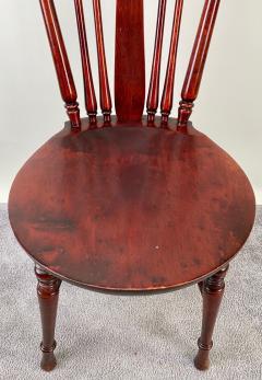 Antique English Edwardian Mahogany Inlaid Secretary Slant Front Desk Chair - 3441341
