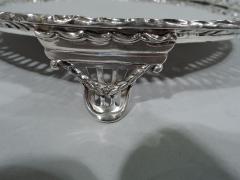 Antique English Edwardian Regency Revival Sterling Silver Salver Tray - 3748751