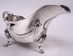 Antique English Edwardian Regency Sterling Silver Gravy Boat - 4126064