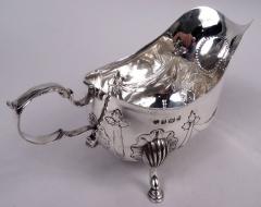 Antique English Edwardian Regency Sterling Silver Gravy Boat - 4126066