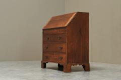 Antique English Fall Front Secretary Desk in Oak - 4468116