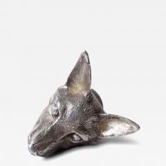 Antique English Georgian Regency Fox Head Stirrup Cup 1832 - 4534130