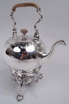 Antique English Georgian Sterling Silver Kettle on Stand - 3772302